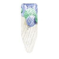 Чехол для гладильной доски Colombo Клубки пряжи синий/зеленый 140х55см